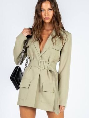 LIONESS Steinway Mini Dress in Green - Size S